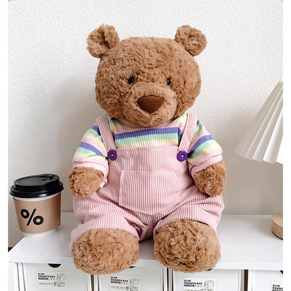 Bartholomew bear outfits - Pink T-Shirt & Overalls Set - BXYC04(medium) - Picture 1 of 2